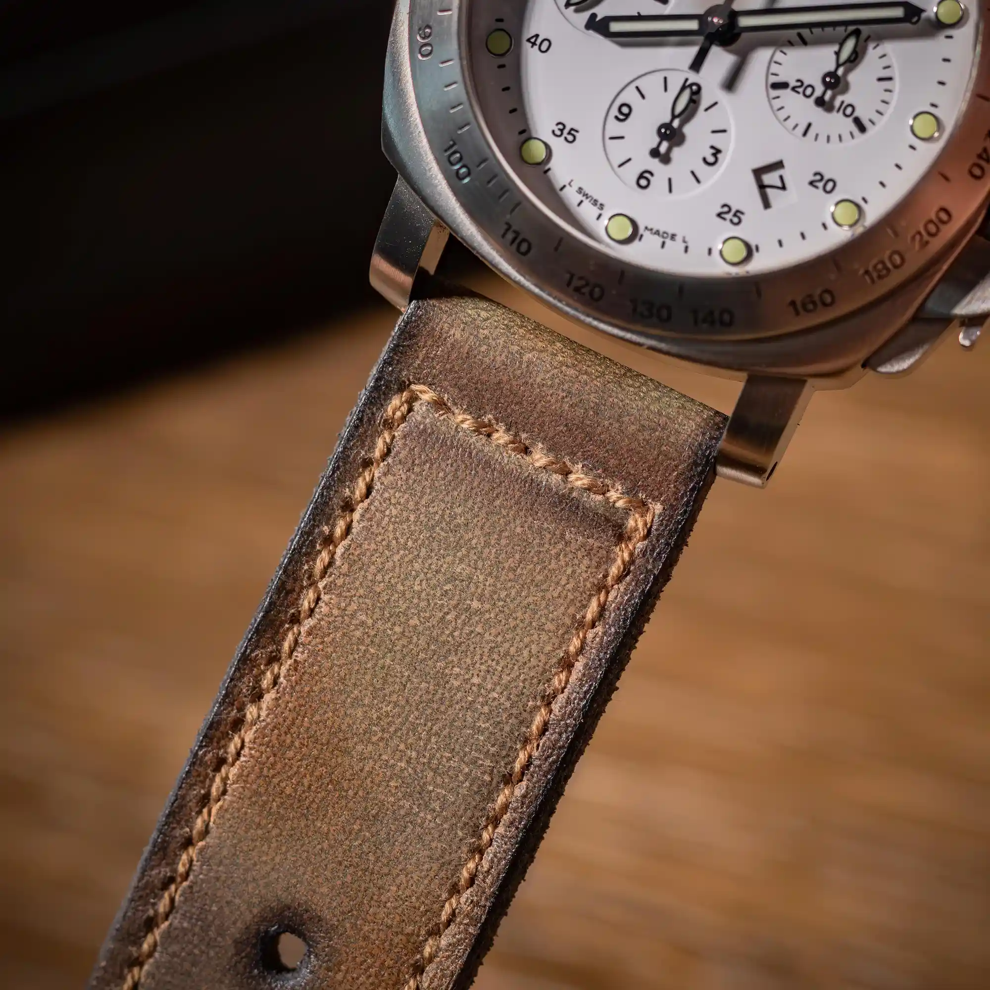 Mission-Impossible-1-strap-on-Panerai-Luminor-Chrono-Daylight-made-by-Gunny-Straps