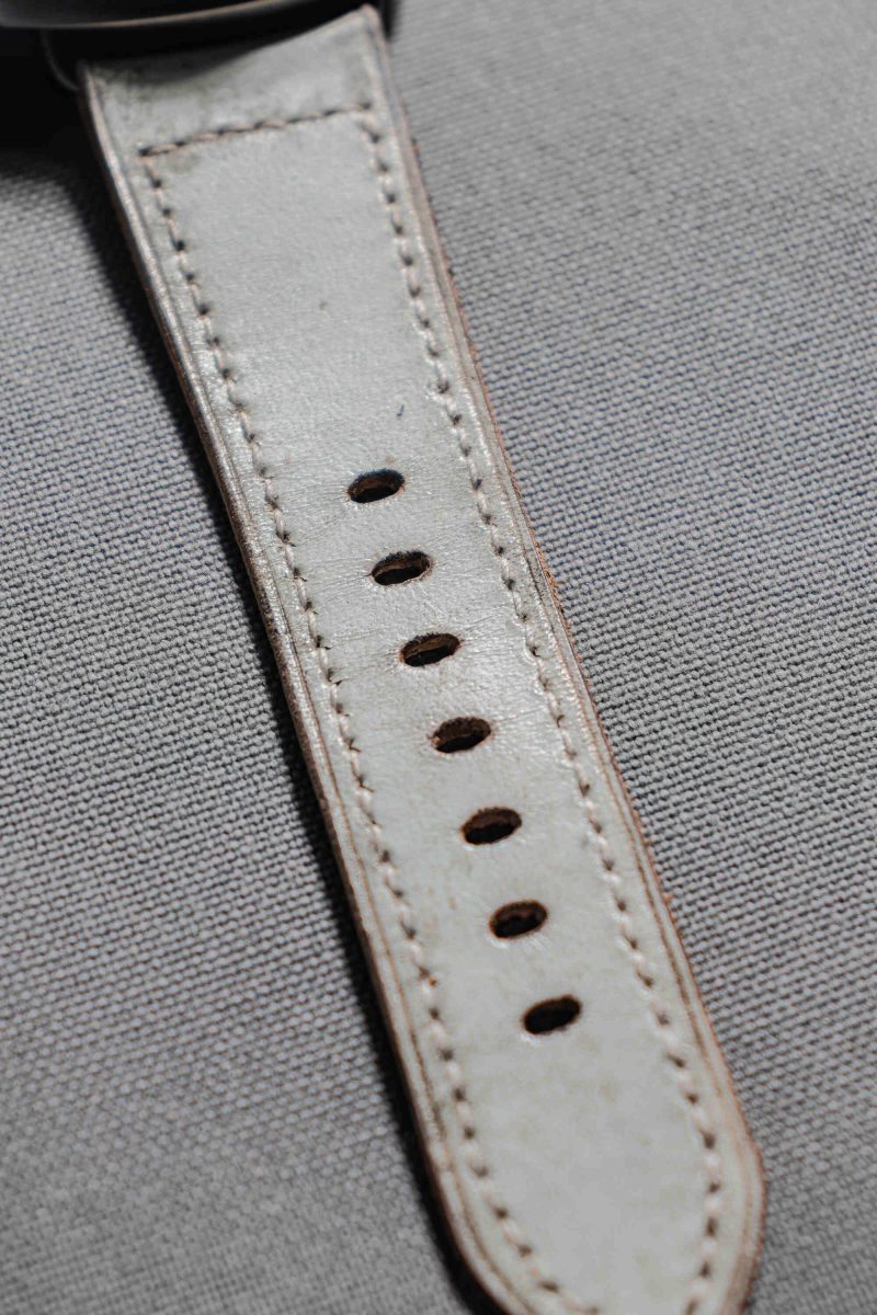 Vague White Straps on Panerai Luminor by Gunny Straps