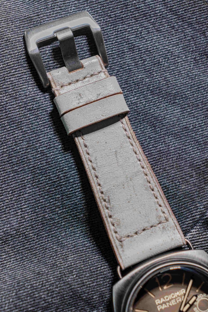 Vague White Straps on Panerai Luminor by Gunny Straps