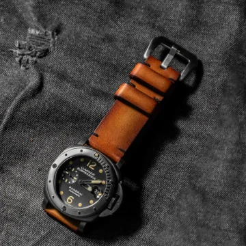 2010 Minimalist Stitch Strap on Panerai PAM 106 by Gunny Straps