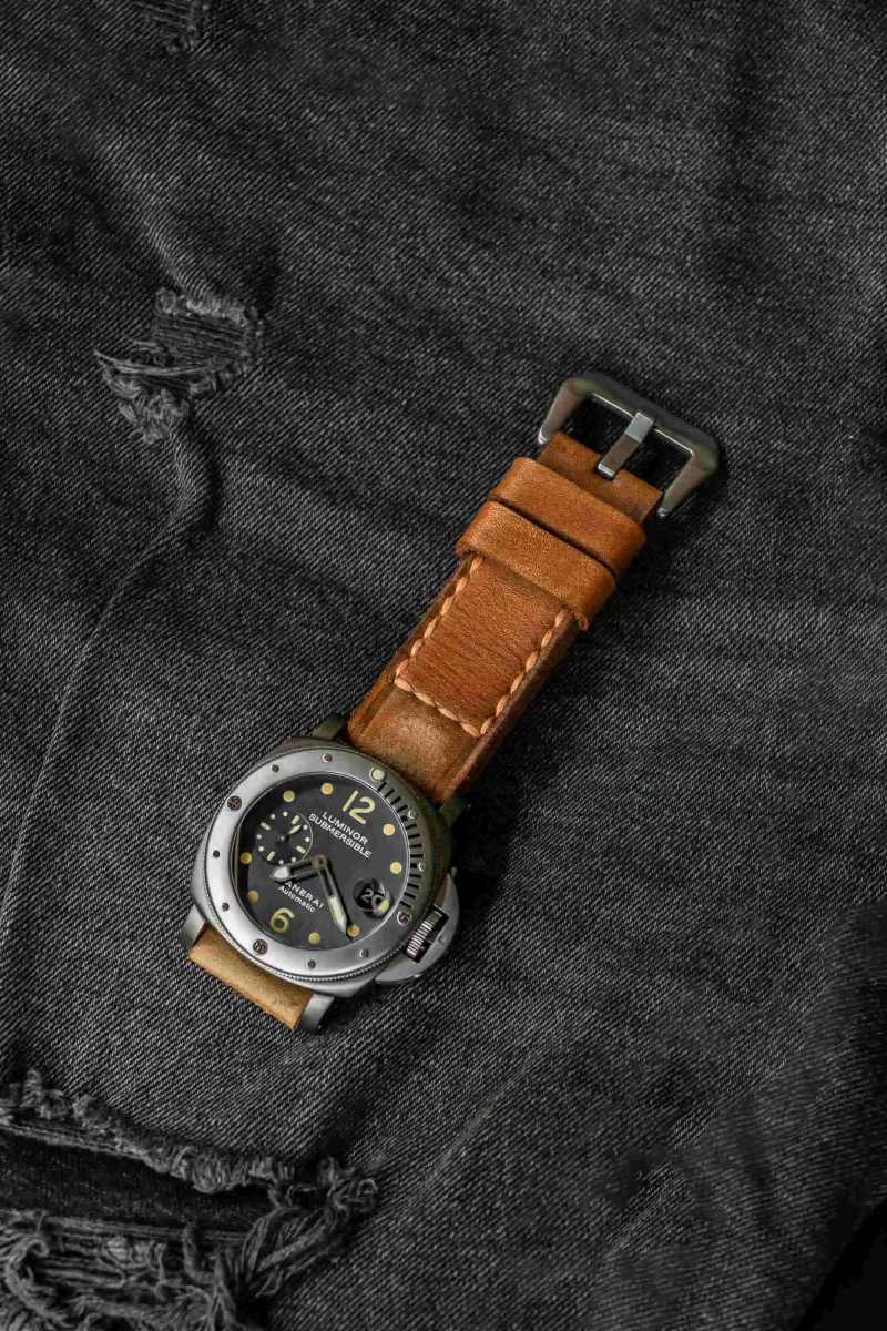 Caitlin 1 Strap on Panerai PAM 106 by Gunny Straps