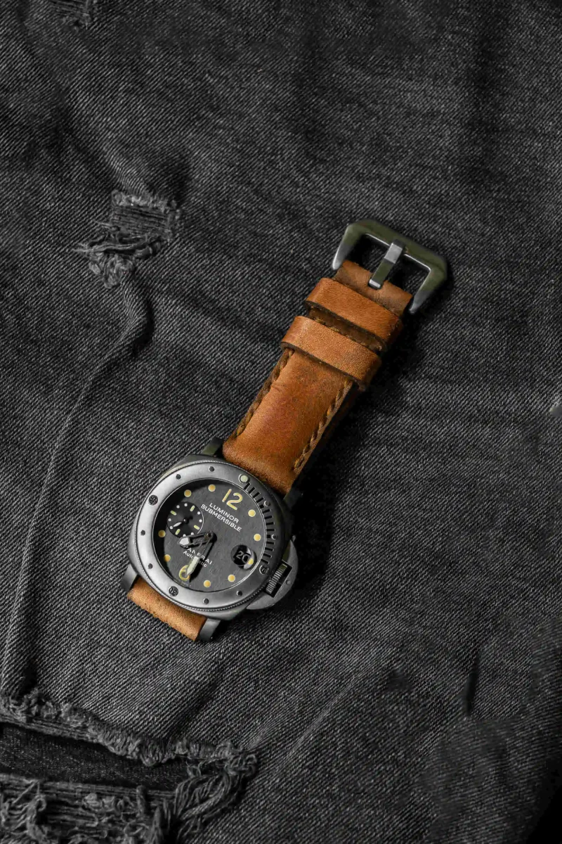 Caitlin 3 Strap on Panerai PAM 106 by Gunny Straps