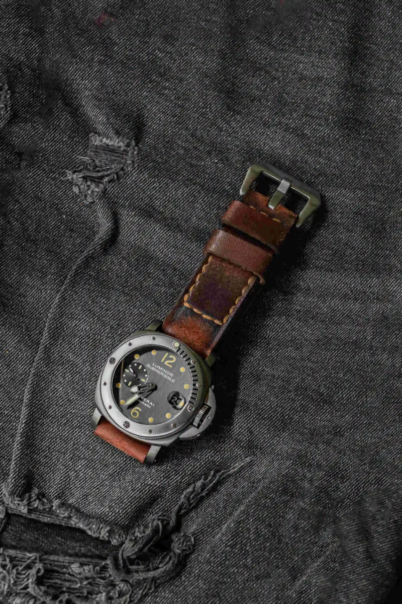 Caitlin 4 Strap on Panerai PAM 106 by Gunny Straps