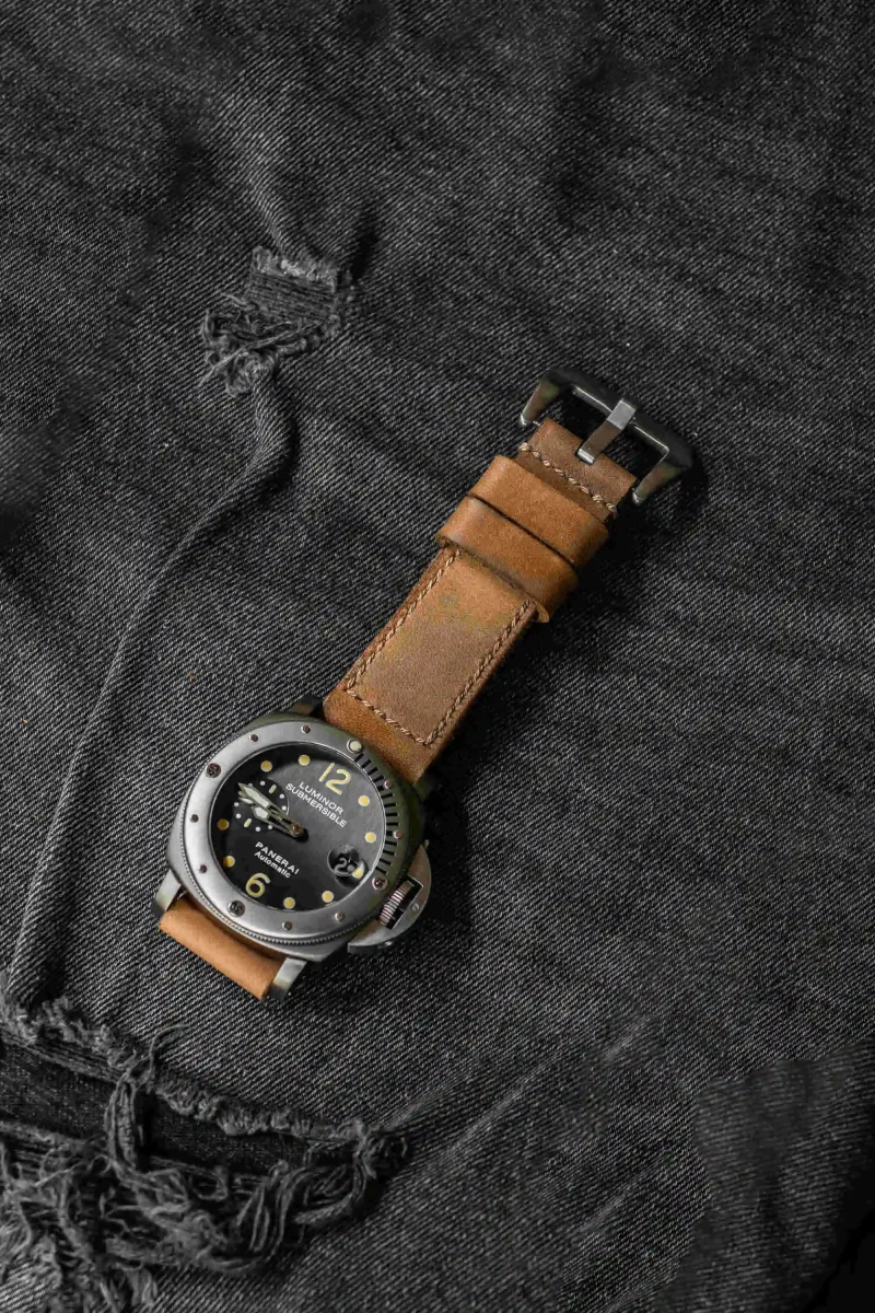 Egypt Strap on Panerai PAM 106 by Gunny Straps