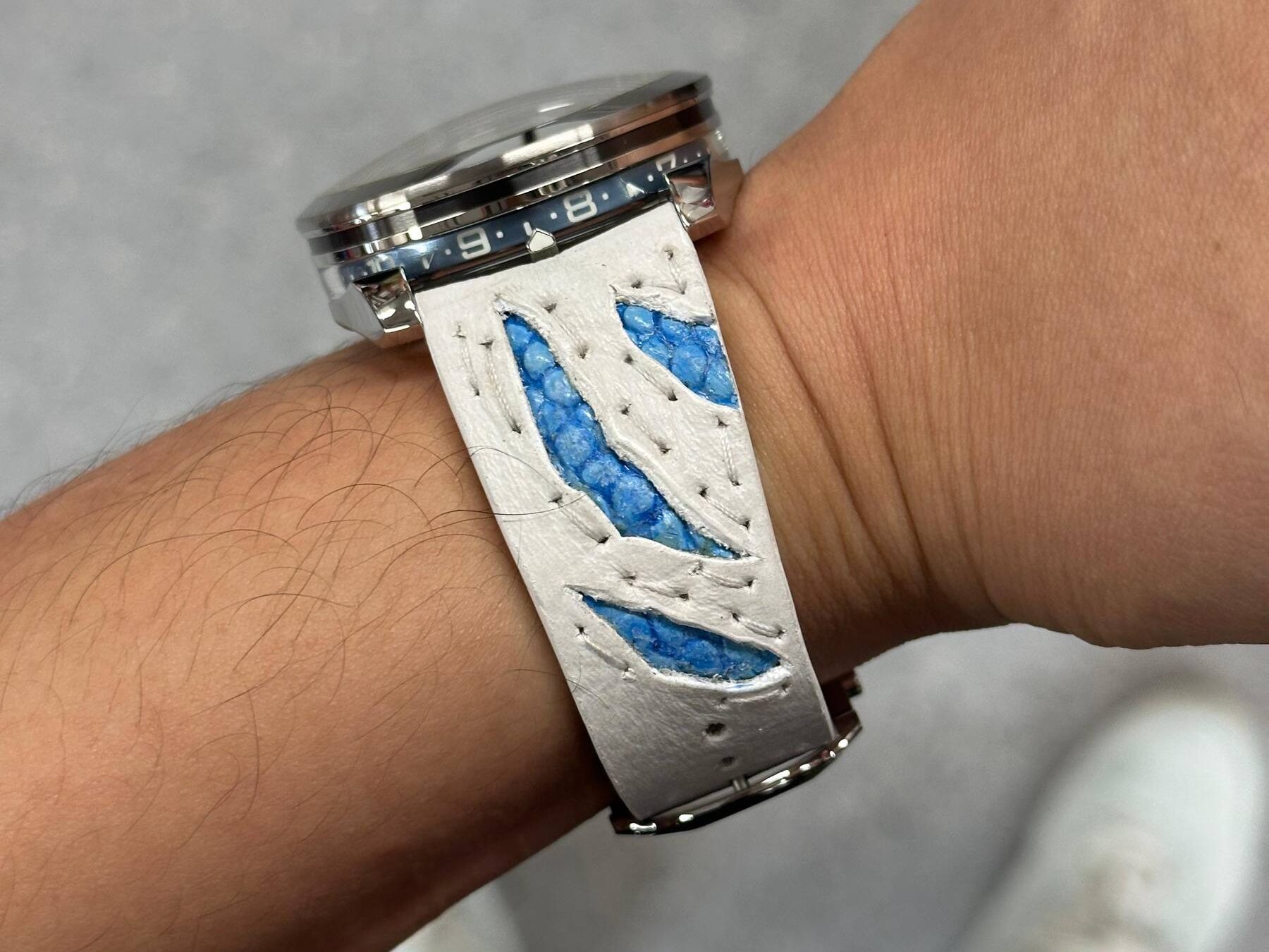 Godzilla Shimo Strap on M.A.D. 1s watch by Gunny Straps