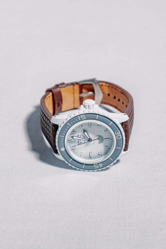 Chessboard Bordeaux Strap on Blancpain - Gunny Straps