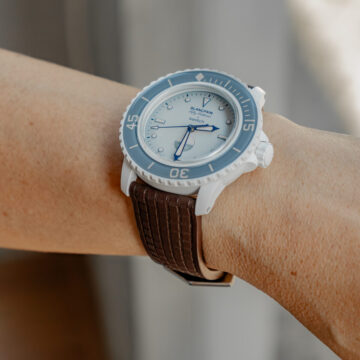 Chessboard Bordeaux Strap on Blancpain - Gunny Straps