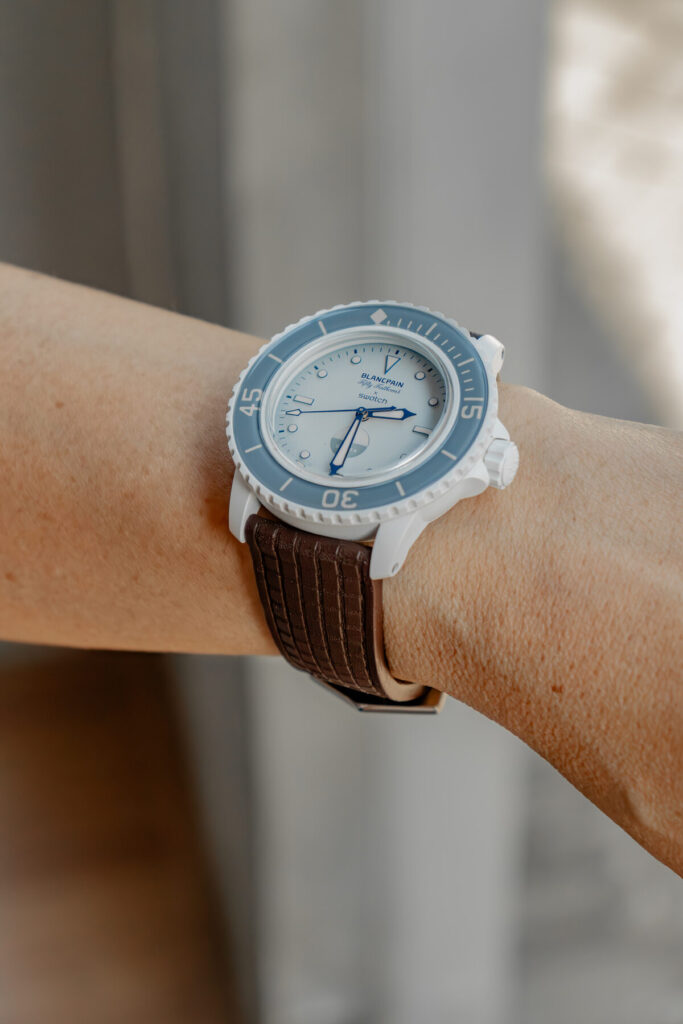Chessboard Bordeaux Strap on Blancpain - Gunny Straps