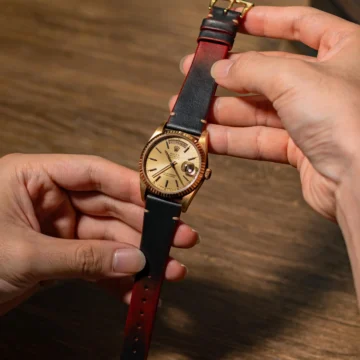 Gurney-2-Strap-on-Rolex-Day-Date-Gold-made-by-Gunny-Straps