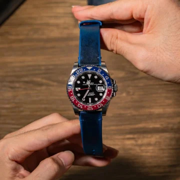 Gurney-5-strap-on-Rolex-GMT-Master-II-Pepsi-made-by-Gunny-Straps