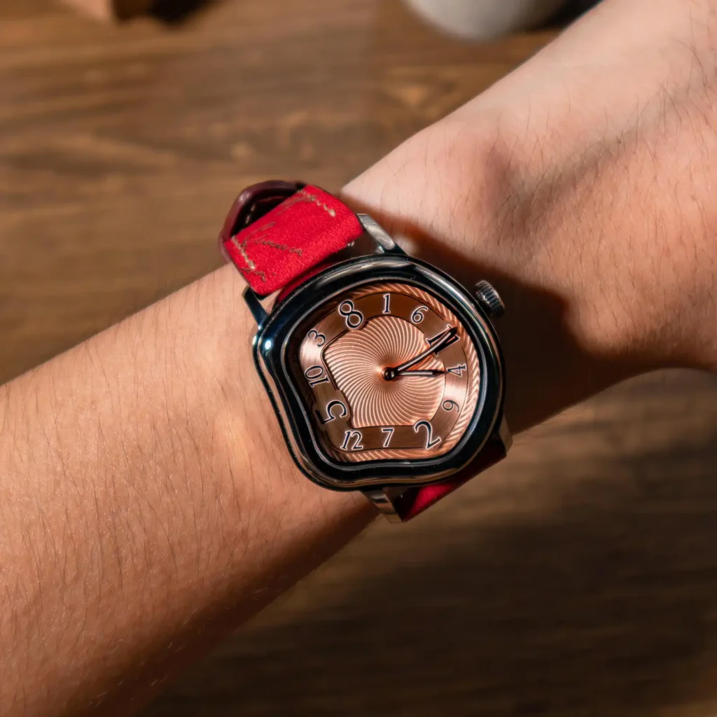 Nubuck Red Strap on Grandeur made by Gunny Straps