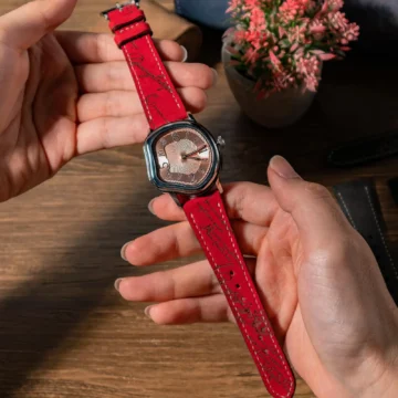 Nubuck Red Strap on Grandeur made by Gunny Straps
