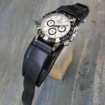 Bund PN Style Strap on Rolex Daytona Ceramic Panda made by Gunny Straps