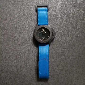 Flight-Eagle-Blue-Strap-on-Panerai-Luminor-Submersible-Carbotech-made-by-Gunny-Straps