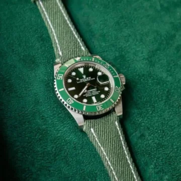 Green-Denim-Strap-on-Rolex-GMT-Master-II-Hulk-made-by-Gunny-Straps