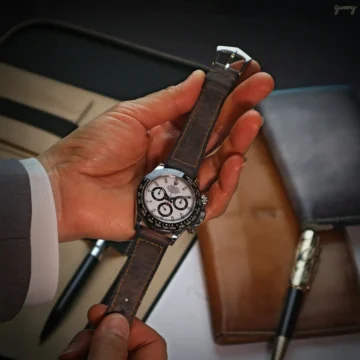 Mission Possible 3 Strap on Rolex Daytona Ceramic Panda made by Gunny Straps