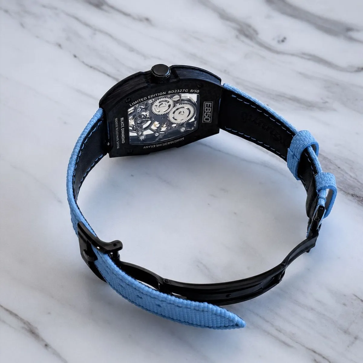 baby-blue-sailcloth-rubber-strap-on-ebso-watch-made-by-Gunny-Straps