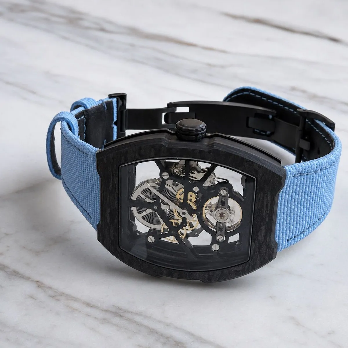 baby-blue-sailcloth-rubber-strap-on-ebso-watch-made-by-Gunny-Straps