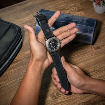 black-74-strap-on-panerai-luminor-submersible-PAM000106-made-by-Gunny-Straps