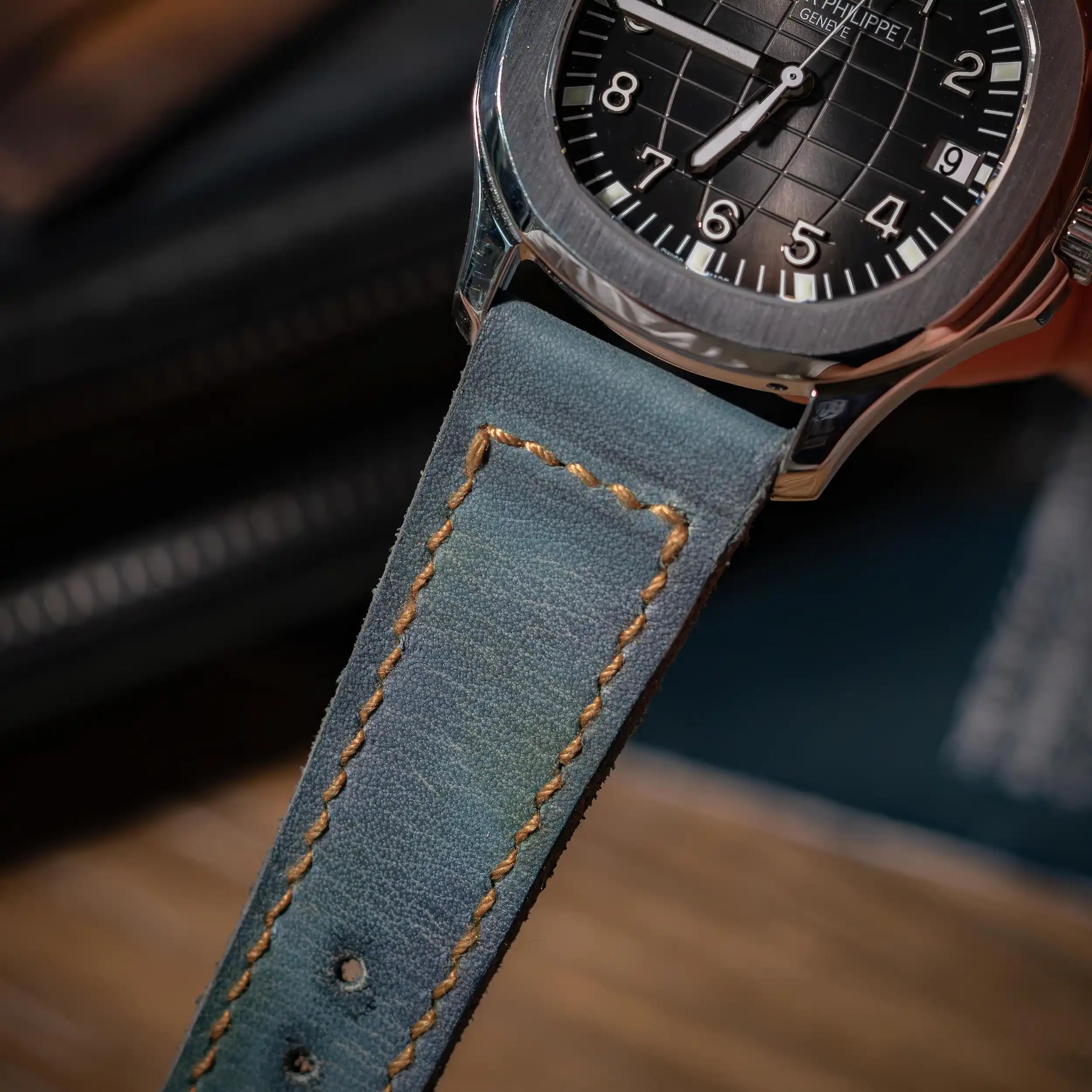 Mission-Possible-5-strap-on-Patek-Philippe-Aquanaut-made-by-Gunny-Straps