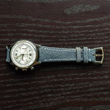 Opaline Blue Denim Strap on Furlan Marri by Gunny Straps
