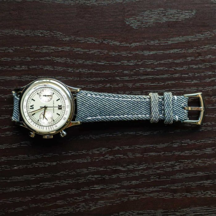 Opaline Blue Denim Strap on Furlan Marri by Gunny Straps