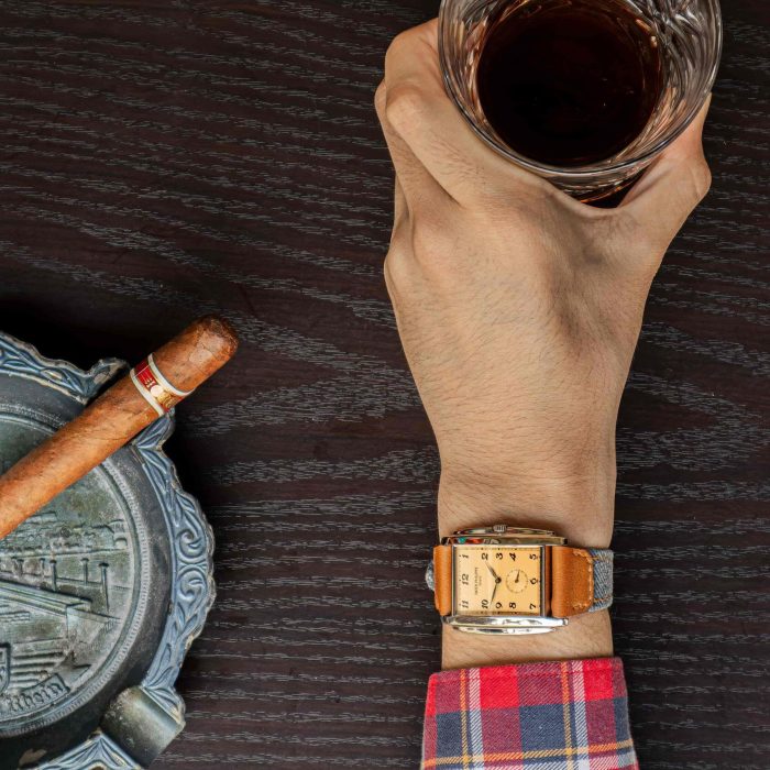 Wild West Denim Strap on Patek Philippe by Gunny Straps