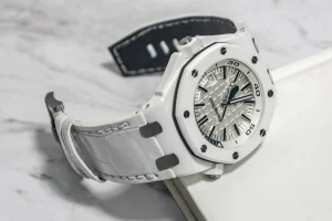 White Croco Strap on Audemars Piguet by Gunny Straps